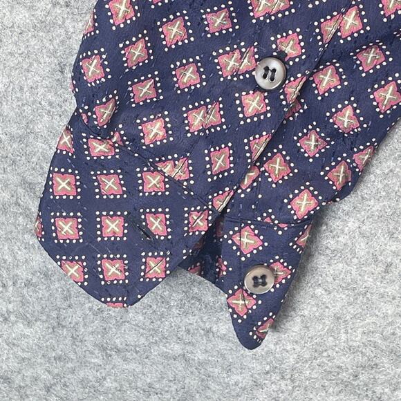 Vtg 80s Evan-Picone Lord Taylor Women Sz 8 Button Up Shirt W/Neck Tie Geometric - Picture 4 of 9